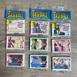 VTG 1990 Fleer Baseball Unopened 3 Rack‎ Packs Limited Edition MLB
